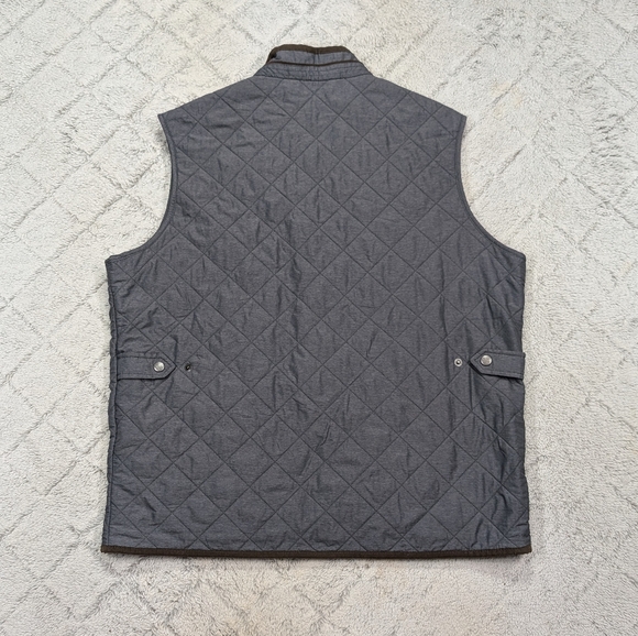 Peter Millar Vest Jacket Mens L Gray Iron Essex Quilted Insulated Travel - Picture 12 of 12
